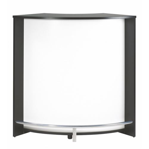 Meuble Comptoir Bar Acceuil Noir 107 cm - Coloris: Blanc