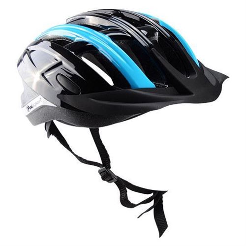 Casque route/vtt polisport ride in noir/bleu in-mold avec reglage occipital 58/62