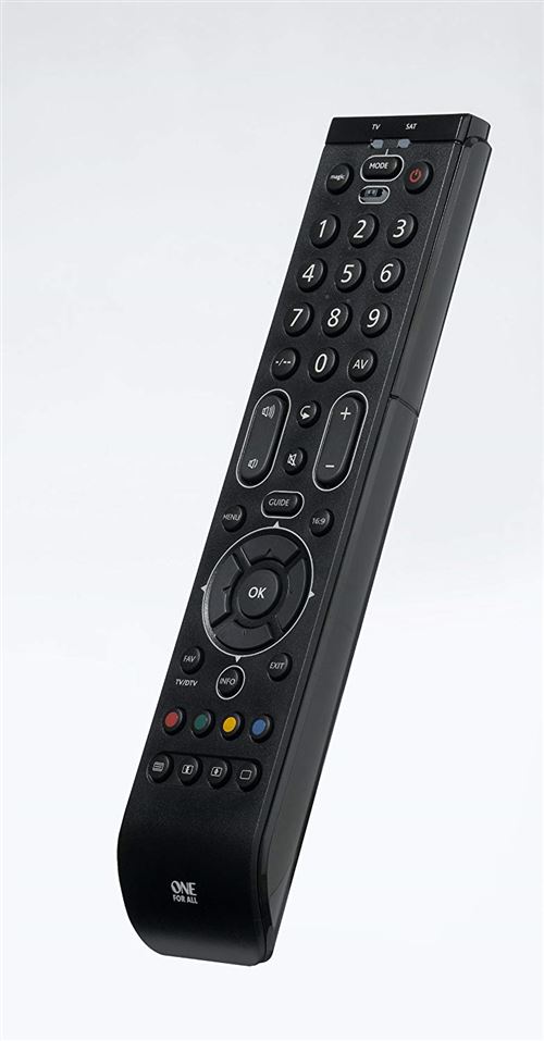 Télécommande universelle One For All Essence 2 - Noire – Télécommande Parfaite de remplacement TV Décodeur - URC 7120
