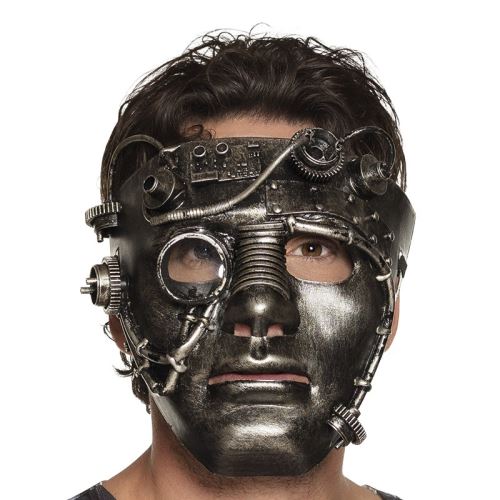 masque intégral steampunk adulte - Coloris : Gris54525