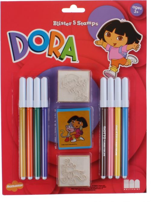 Multiprint ensemble de couleurs Dora 11 pièces rouge