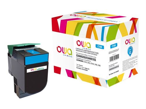 Toner laser cyan armor compatible c544x1cg pour imprimante laser - capacité 4000 pages k15156ow