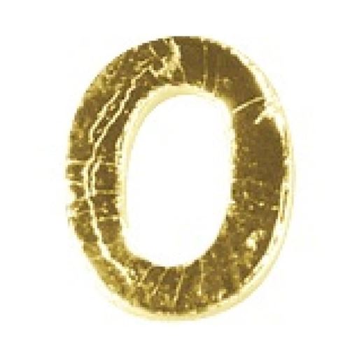 Chiffres en cire doré 9mm chiffre 0 (20 pièces) - rayher