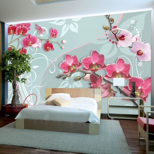 Papier peint - Pink orchids - variation II - Décoration, image, art | Fleurs | Orchidées |