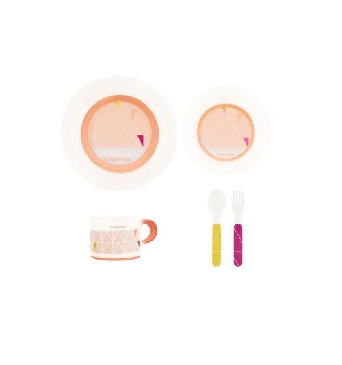 Coffret vaisselle Babymoov Rose