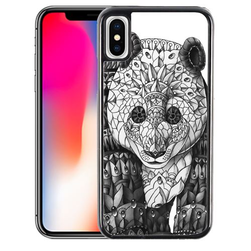 Coque pour iPhone XR panda azteque