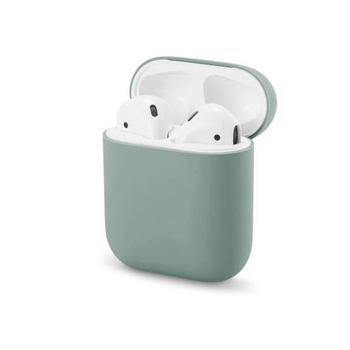 Coque en silicone WISETONY épais et souple antichoc pour Apple AirPods ,Gris-vert