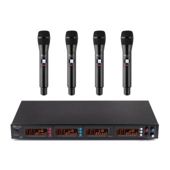 50€ sur Power Dynamics PD504H Set de 4 micros sans fil UHF + émetteur - 4x  XLR pour table de mixage ou ampli - Microphone - Achat & prix