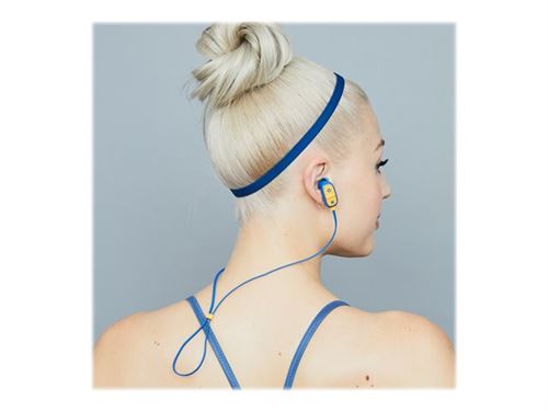 JAM Live Large - In-ear hoofdtelefoons met micro - inwendig - bevestiging over het oor - Bluetooth - draadloos - blauw