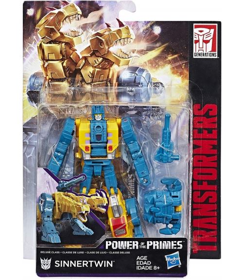 Transformers power of the primes : sinnertwin - classe de luxe - robot transformable generations : chien de garde terrorcon