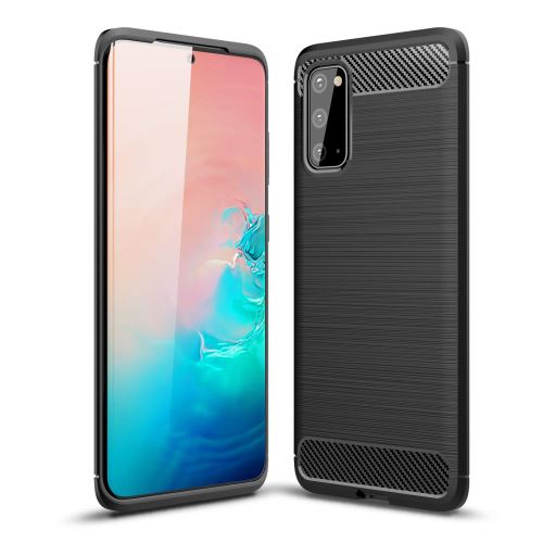 Coque brossée noire pour Samsung Galaxy S20 Carbon Fiber Antichoc