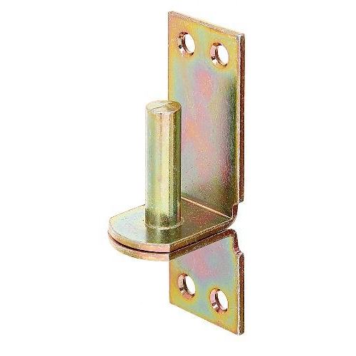 Gah-Alberts 311438 gonds sur équerre à visser Jaune Diamètre du gond en acier galvanisé zingué : 13 mm Distance entre le gond et l'équerre : 25 mm Dimensions de l'équerre : 105 x 35 mm