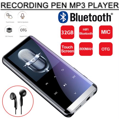 Lecteur MP3 de réduction de bruit d'enregistreur Bluetooth numérique de 32 Go