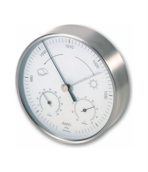 Station météo analogique analogique TFA Dostmann 20.2027.60 acier inoxydable