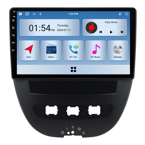Radio GPS Voiture RoverOne® Écran Tactile CarPlay 2 Din pour Peugeot 107 Toyota Aygo 2005-2014 6Go RAM 128Go ROM