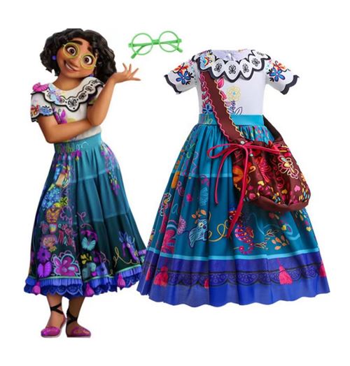 Encanto Mirabel Cosplay Costume Enfants Fille Party Robes Carnaval