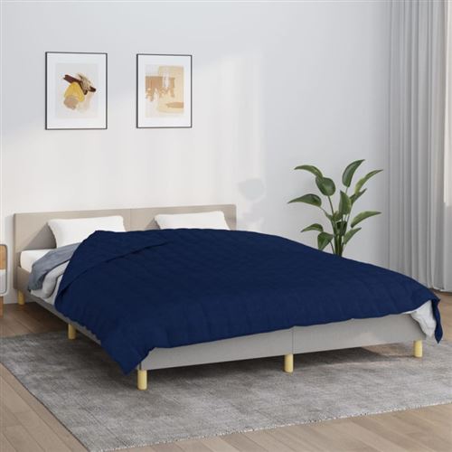 vidaXL Couverture lestée Bleu 200x200 cm 13 kg Tissu