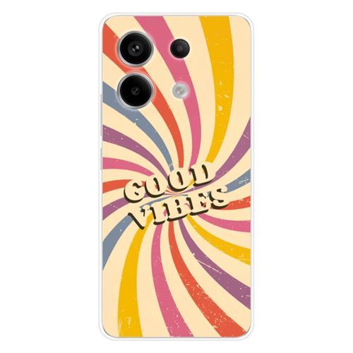 Coque en silicone imprimée compatible Xiaomi Redmi Note 13 Pro 5G Good vibes