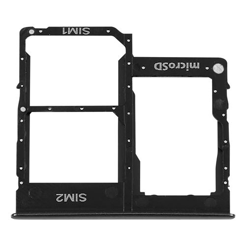 Tiroir Carte SIM pour Samsung Galaxy A31 2x Nano SIM et Micro SD de remplacement Noir Clappio