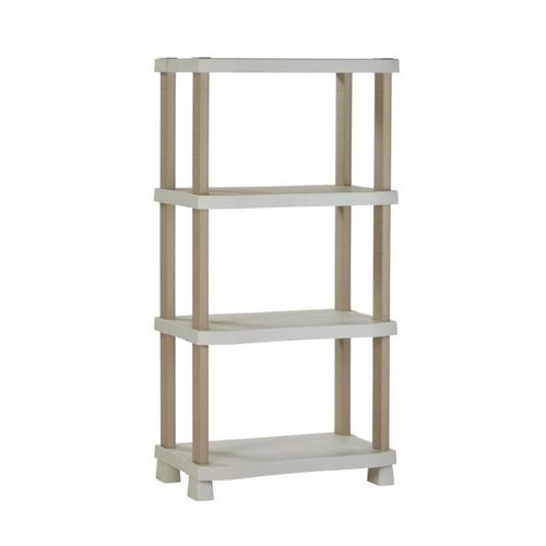 Plastiken Beige Etagere - Plastique - 70 X 45 X 141 Cm - 4 Étages - Image 3