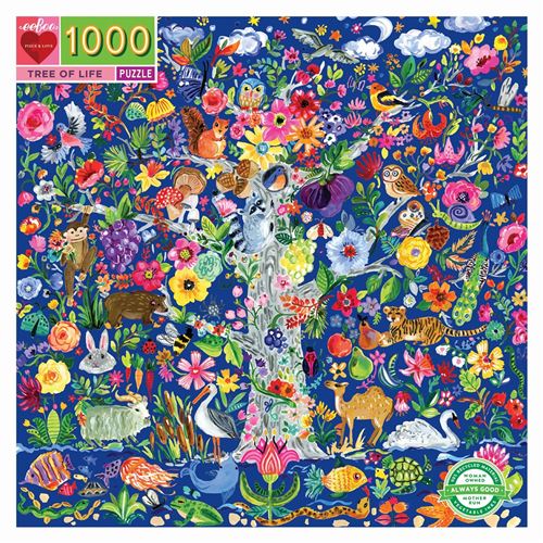 Puzzle carton 1000 pièces TREE OF LIFE EEBOO Multicolore