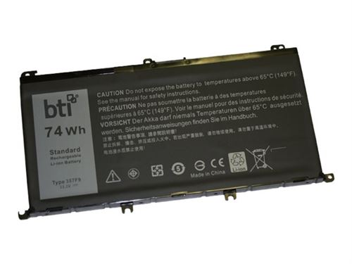 BTI - Batterij voor laptopcomputer (gelijk aan: Dell 357F9) - lithium-polymeer - 6-cels - 6666 mAh - 74 Wu