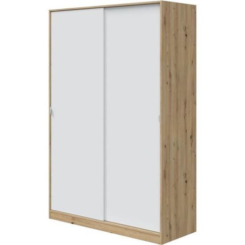 Armoire TOP - Décor chêne - 2 Portes coulissantes - L200 x H120 x P50 cm