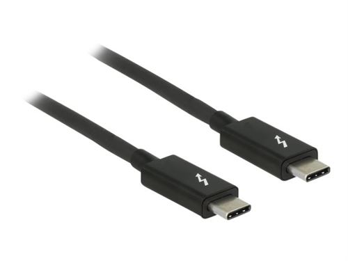 Delock - Câble Thunderbolt - USB-C (M) pour USB-C (M) - USB 3.1 Gen 2 / Thunderbolt 3 / DisplayPort 1.2a - 20 V - 5 A - 1 m - support 4K - noir