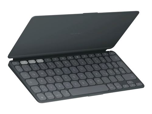 Logitech Keys-To-Go 2 for iPad - Clavier - couvercle intégré - sans fil - Bluetooth LE - QWERTZ - Allemand - graphite