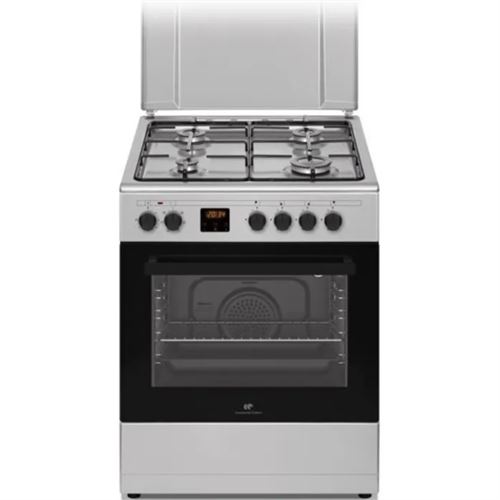 Non Communiqué Gris Cuisiniere Gaz Continental Edison Cecg60fcs1 4 Feu L59 8 P61 H83cm Silver