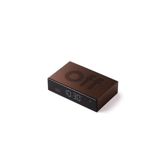 Réveil LCD réversible en aluminium FLIP PREMIUM LEXON Aluminium Bronze