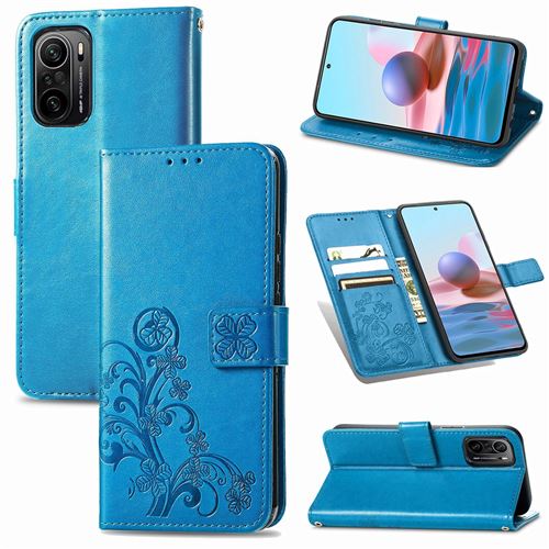 MPFRANCE Housse pour Xiaomi Redmi K40/K40 Pro Bleu [Fleur de Lys]