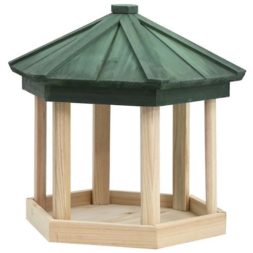 vidaXL Vogelvoeder achthoekig 33x30 cm massief vurenhout314816