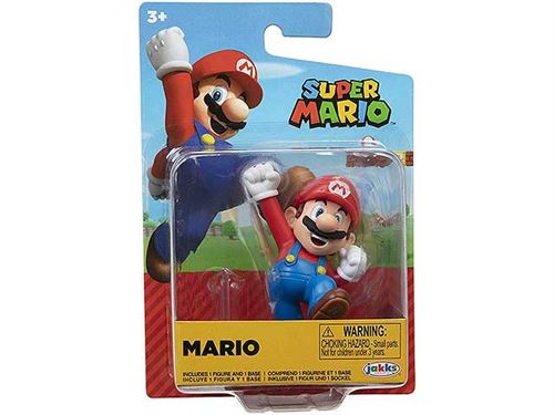 World of Nintendo - 40457 - Super Mario - Figurine articulée 6.3cm - Mario + socle