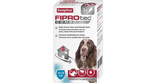 Beaphar - fiprotec - pipettes antiparasitaires - chien moyen (10-20kg)