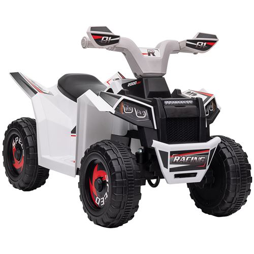 Quad &eacute;lectrique enfant V. max. 2,5 Km/h 6 V blanc 
