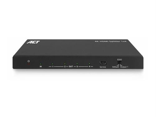 Non Communiqué Act - Répartiteur Vidéo/Audio - 4K, 1 Entrée, Support Edid - 4 X Hdmi - Fixation Murale