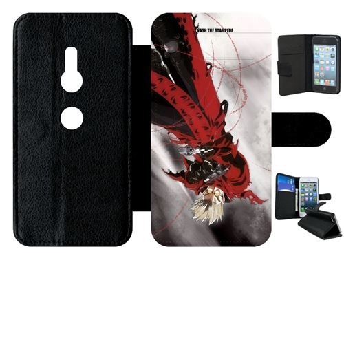 Etui My-Kase pour Xperia XZ2 - trigun vash the stampede - Simili-cuir Noir