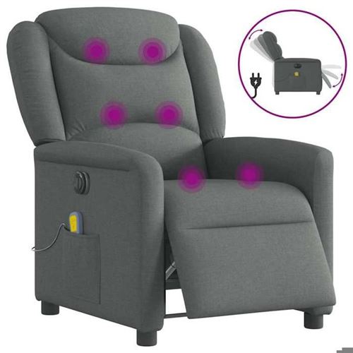 VIDAXL - Fauteuil de relaxation - Électrique - Gris - Image 2
