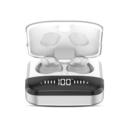 MIXX AUDIO - Ecouteurs sans fil Streambuds Ultra Dots Blanc argent&eacute; 