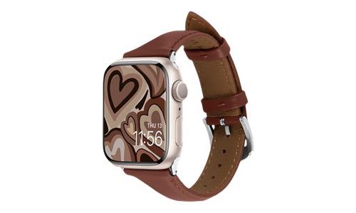 Cyrill Kajuk - Bracelet de montre pour montre intelligente - Marronier - pour Apple Watch Hermès Series 7, Hermès Series 9, Nike Series 7, Series 10, Series 8, Series 9