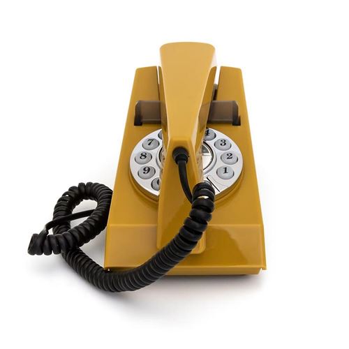 Gpo trim moutarde - téléphone vintage bouton poussoir
