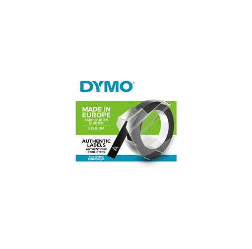 DYMO - Auto-adhésif - noir - rouleau (0,9 cm x 3 m) 1 rouleau(x) bande de gaufrage 3D - pour DYMO Junior embosser