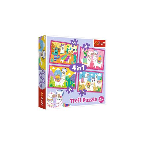 Puzzle Trefl - Lamas en vacances, 35/48/54/70 pièces