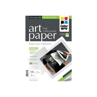Micro Application Papier Transfert pour T-shirts et Textiles Foncés - A4  (210 x 297 mm) 6 feuille(s) papier transferts sur T-shirt - Fnac.ch - Papier  d'impression