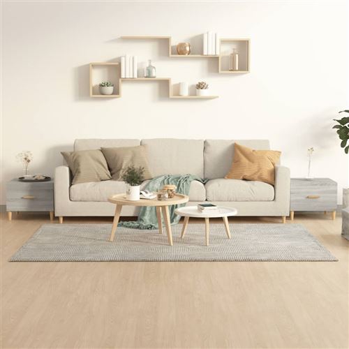 Non Communiqué Gris Vidaxl Tables Basses 2 Pcs Sonoma 50X50x40 Cm Bois D'ingénierie817534 - Image 1