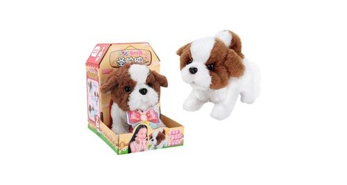 Mignon marche animal aboyer chien jouet électrique jouet doux chien