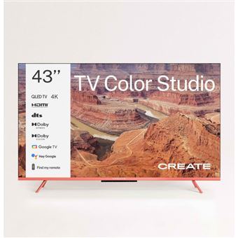 TV COLOR STUDIO - Téléviseur intelligent QLED 4K avec écran antireflet et cadre de couleur - Terracotta - 1