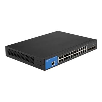 Linksys LGS328C - Commutateur - intelligent - 24 x 10/100/1000 + 4 x 10 Gigabit SFP+ - Montable sur rack - Conformité TAA - 1