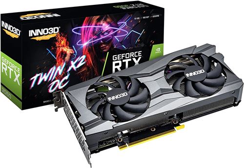 Carte graphique INNO 3D GeForce RTX 3060 Twin X2 OC N30602-12D6X-11902120H